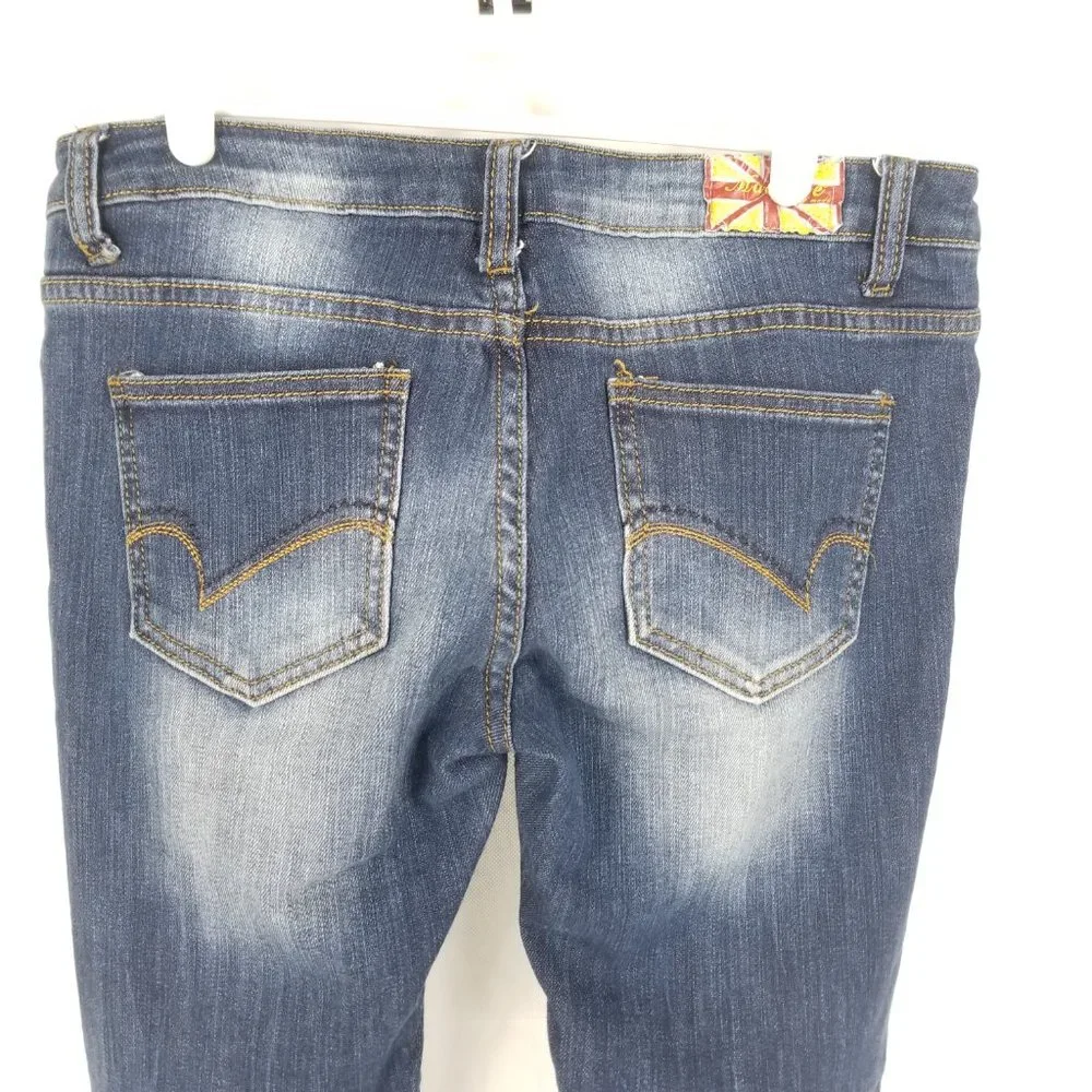 Machine Distressed Bootcut Jeans - Picture 7 of 11
